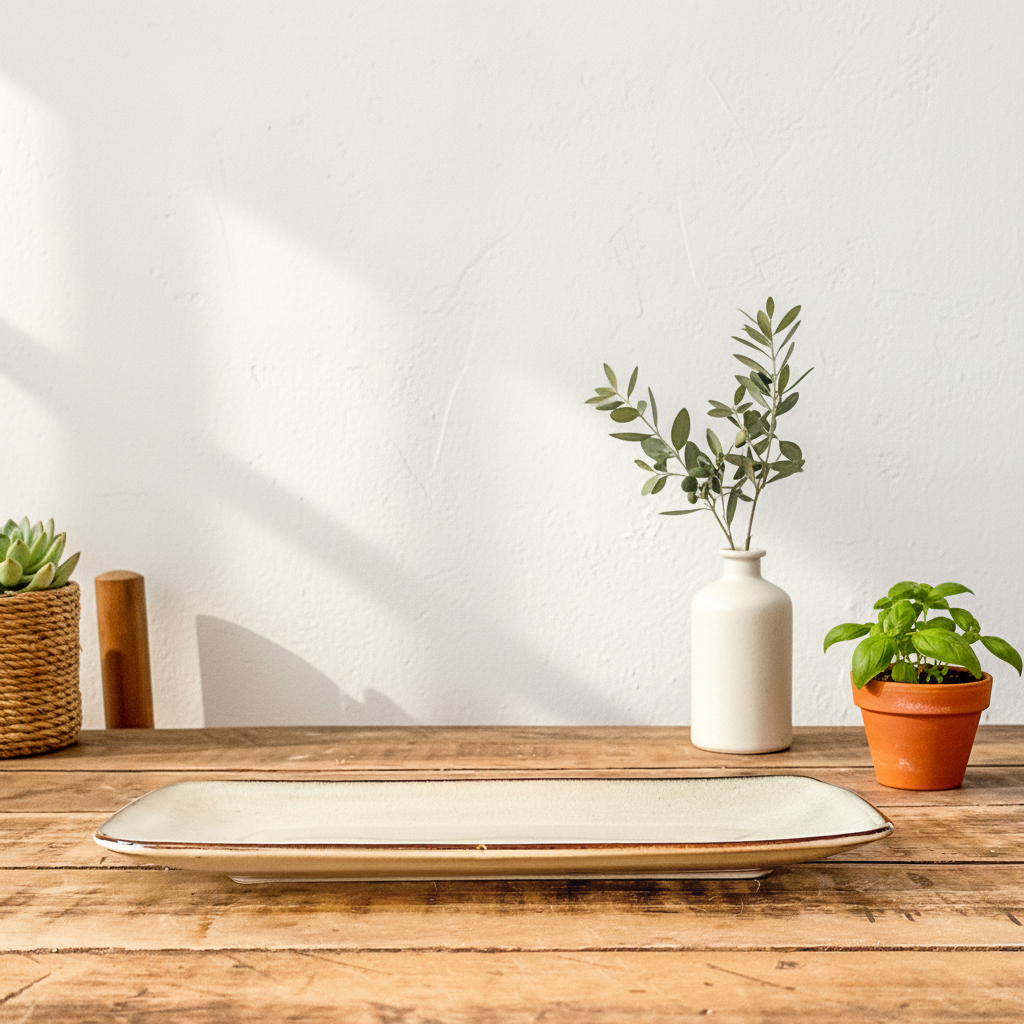 Bandeja Cerámica Rectangular 28cm - Apta Lavavajillas bandeja Frank Home Chile