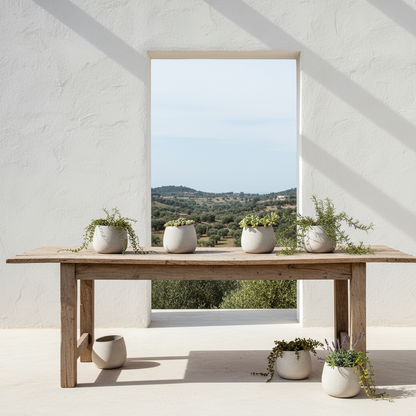 Porta Macetero Textura Piedra 13cm - Diseño Orgánico Irregular Porta Macetero Frank Home Chile