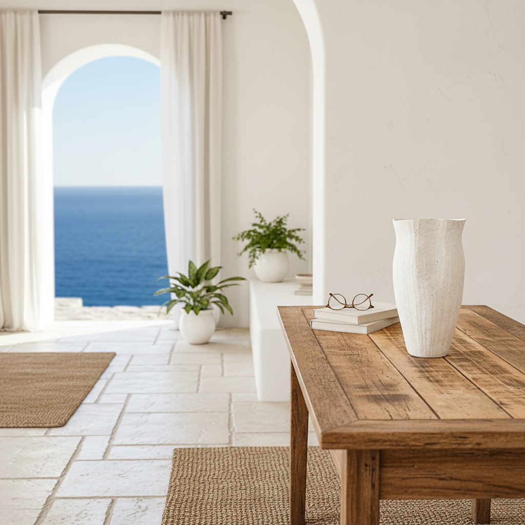 Florero Escultórico Abstracto Cerámica Texturizada Blanca 29.5cm Florero Frank Home Chile