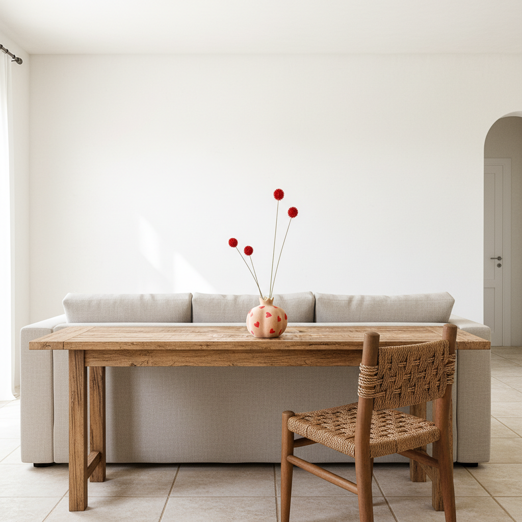 Florero Granada Cerámica Texturada Diseño Corazones Florero Frank Home Chile