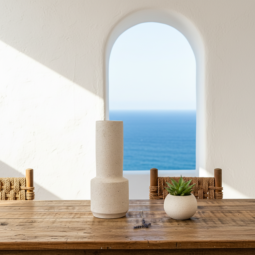 Florero Botella Cerámica Texturada 32.5cm Artesanal | Frank Home Decoración Frank Home Chile