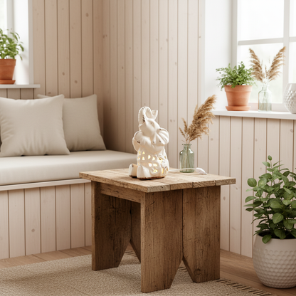 Lámpara de Mesa Cerámica Esmaltada Elefante Lampara de mesa Frank Home Chile