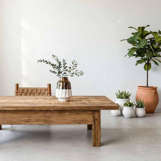 Florero Bicolor Cerámica Blanco Bronce Florero Frank Home Chile