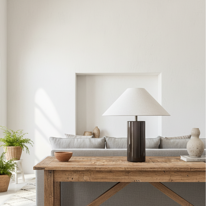 Lámpara Cerámica Esmaltada Moro Lampara de mesa Frank Home Chile