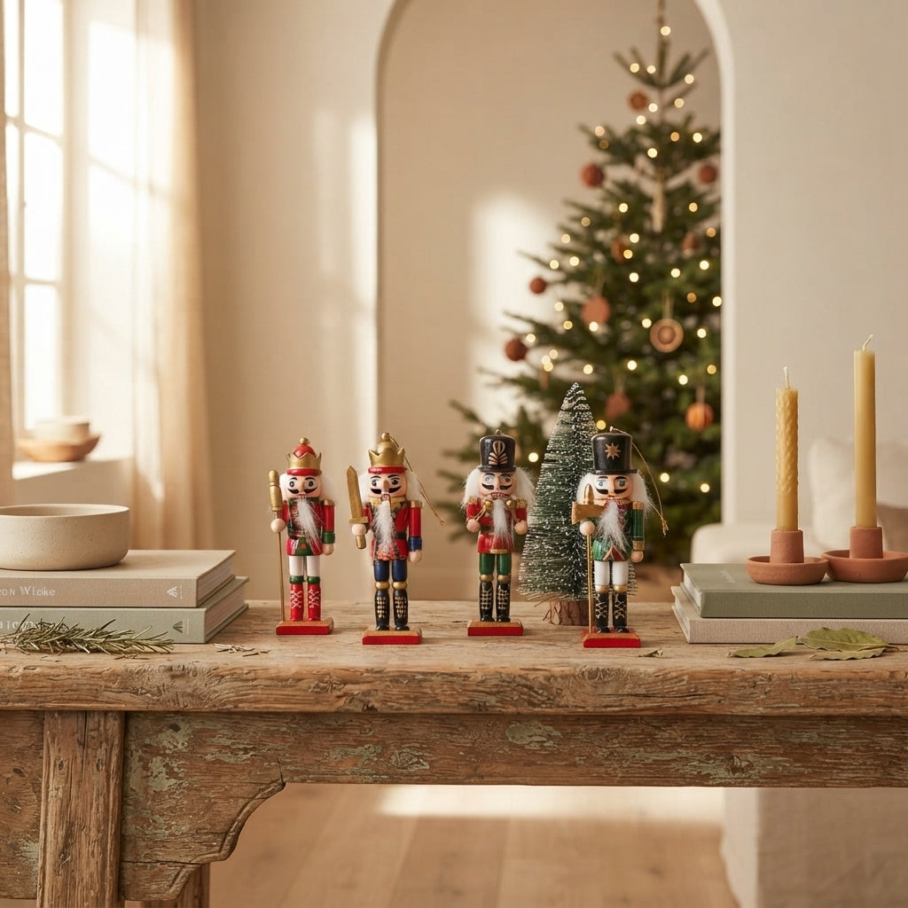 Set 4 Cascanueces Colgantes Navideños 13cm Adorno Frank Home Chile
