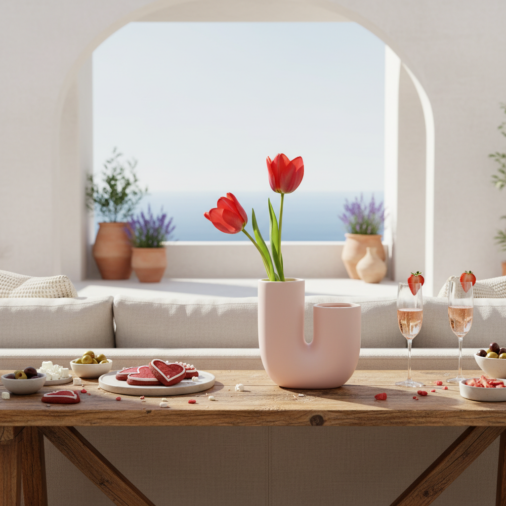 Florero Rosa Pálido Cilíndrico 20cm - Frank Home Florero Frank Home Chile