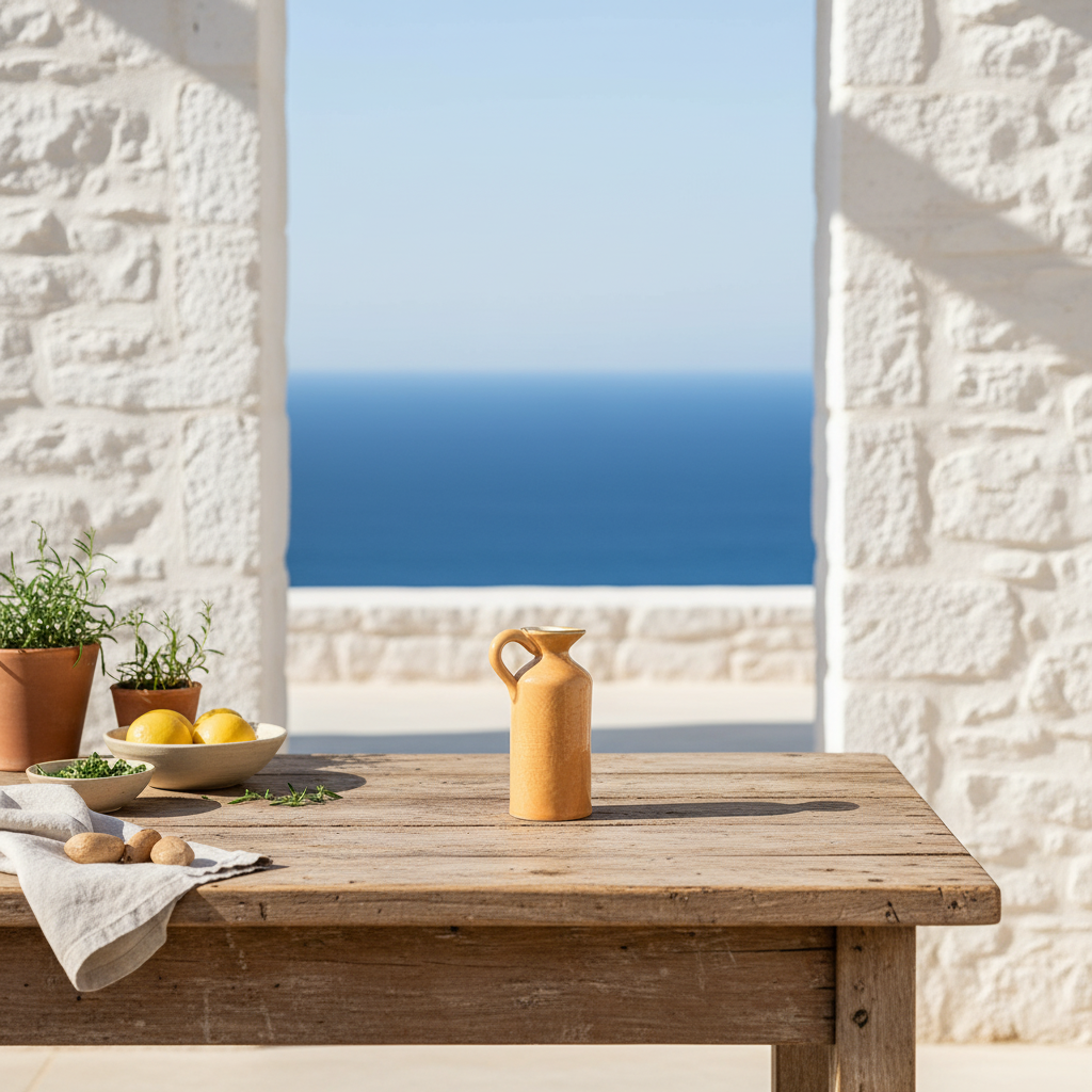 Jarrita Cerámica Ocre 300ml 15cm - Diseño Artesanal Rústico Jarra Frank Home Chile