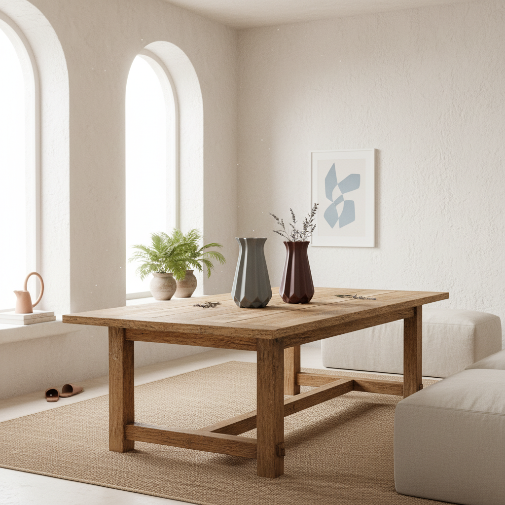 Florero Geométrico Cerámica Café o Gris - Diseño Moderno Florero Frank Home Chile