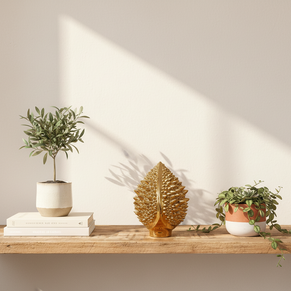 Adorno Piña Cerámica Blanco y Dorado 20cm - Estilo Siciliano Adorno Frank Home Chile