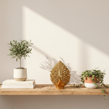 Adorno Piña Cerámica Blanco y Dorado 20cm - Estilo Siciliano Adorno Frank Home Chile