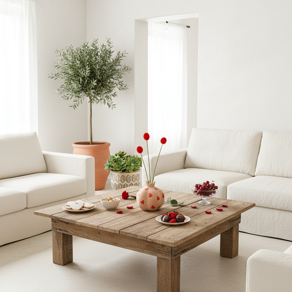 Florero Granada Cerámica Texturada Diseño Corazones Florero Frank Home Chile