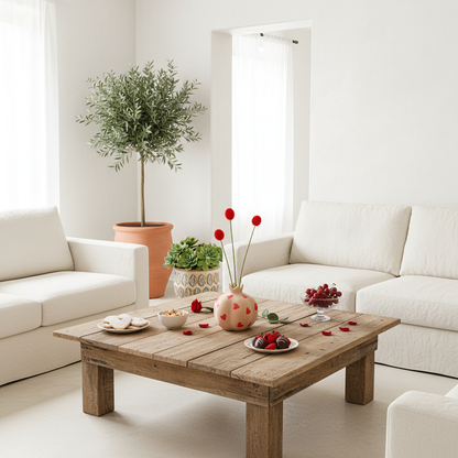 Florero Granada Cerámica Texturada Diseño Corazones Florero Frank Home Chile