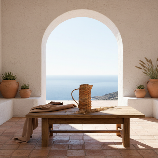 Jarra mimbre rústica Florero Frank Home Chile