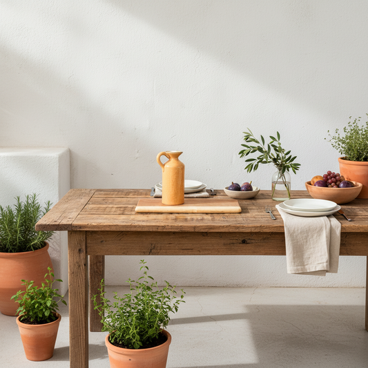 Jarrita Cerámica Ocre 300ml 15cm - Diseño Artesanal Rústico Jarra Frank Home Chile