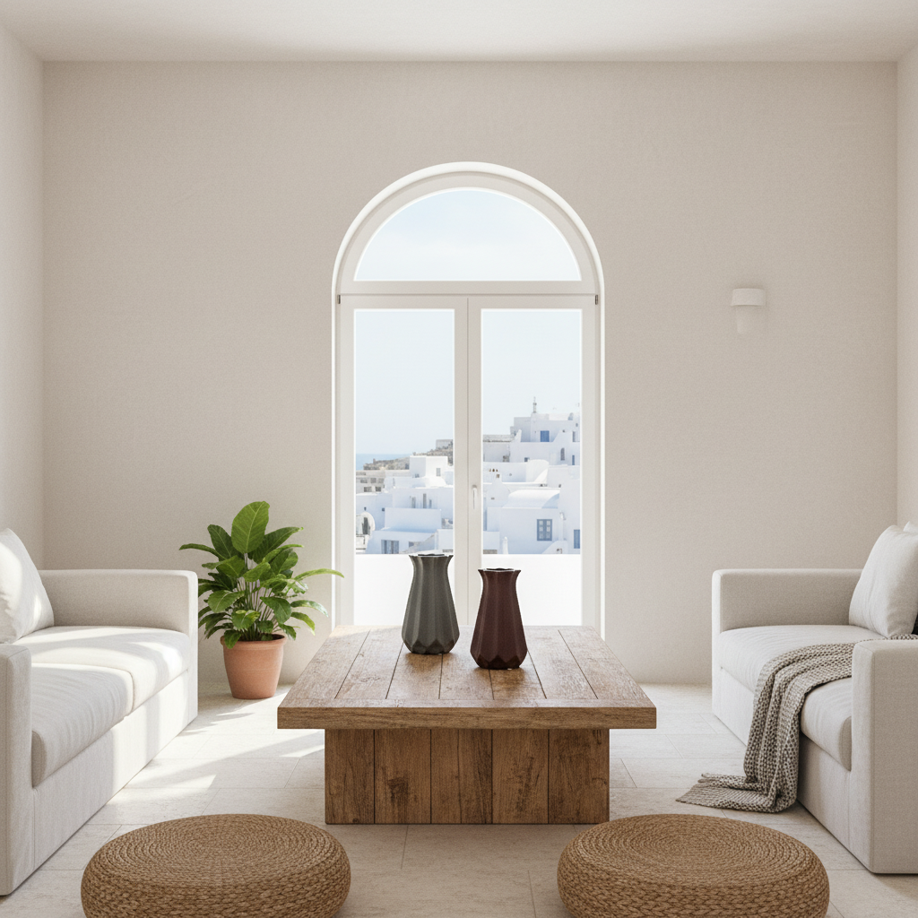 Florero Geométrico Cerámica Café o Gris - Diseño Moderno Florero Frank Home Chile