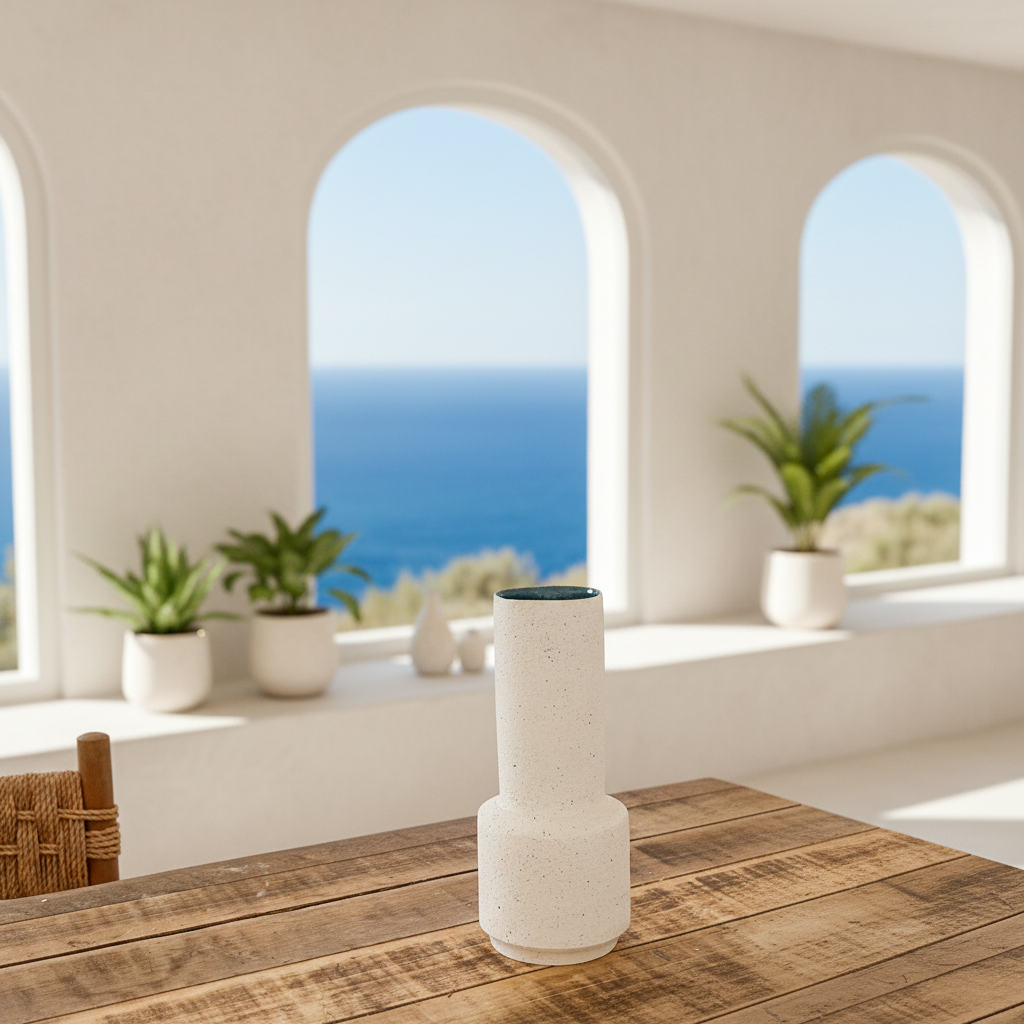 Florero Botella Cerámica Texturada 32.5cm Artesanal | Frank Home Decoración Frank Home Chile