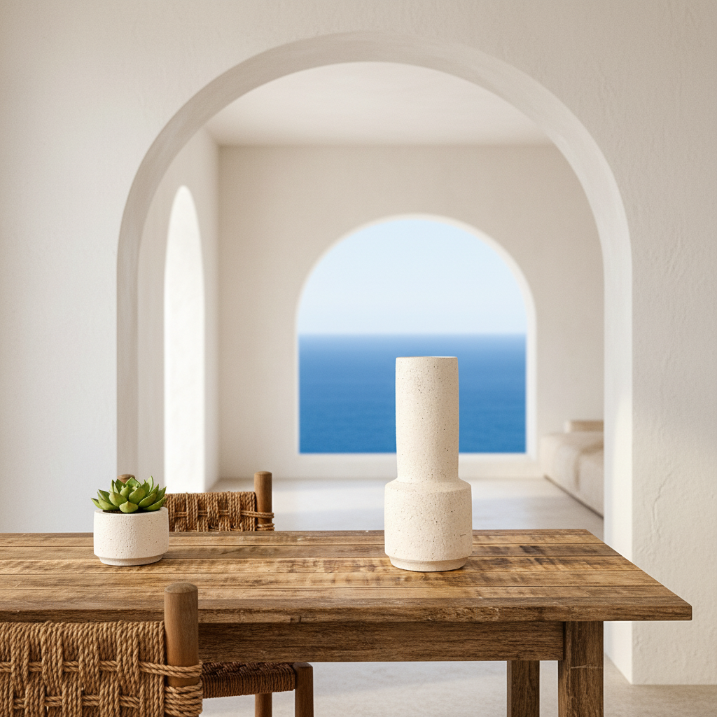 Florero Botella Cerámica Texturada 32.5cm Artesanal | Frank Home Decoración Frank Home Chile