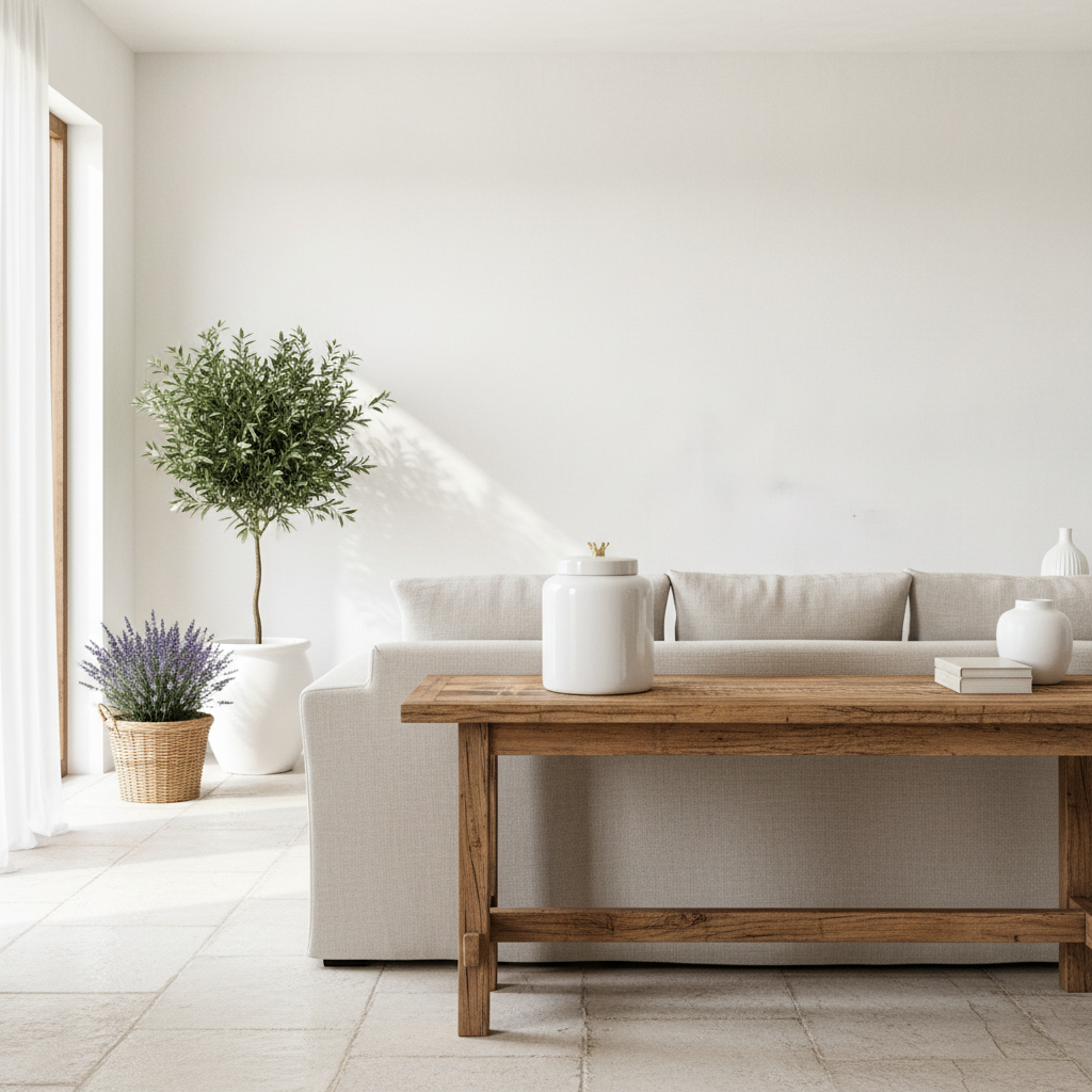 Ánfora Cerámica Esmaltada Blanca Tapa con Corona Anfora Frank Home Chile