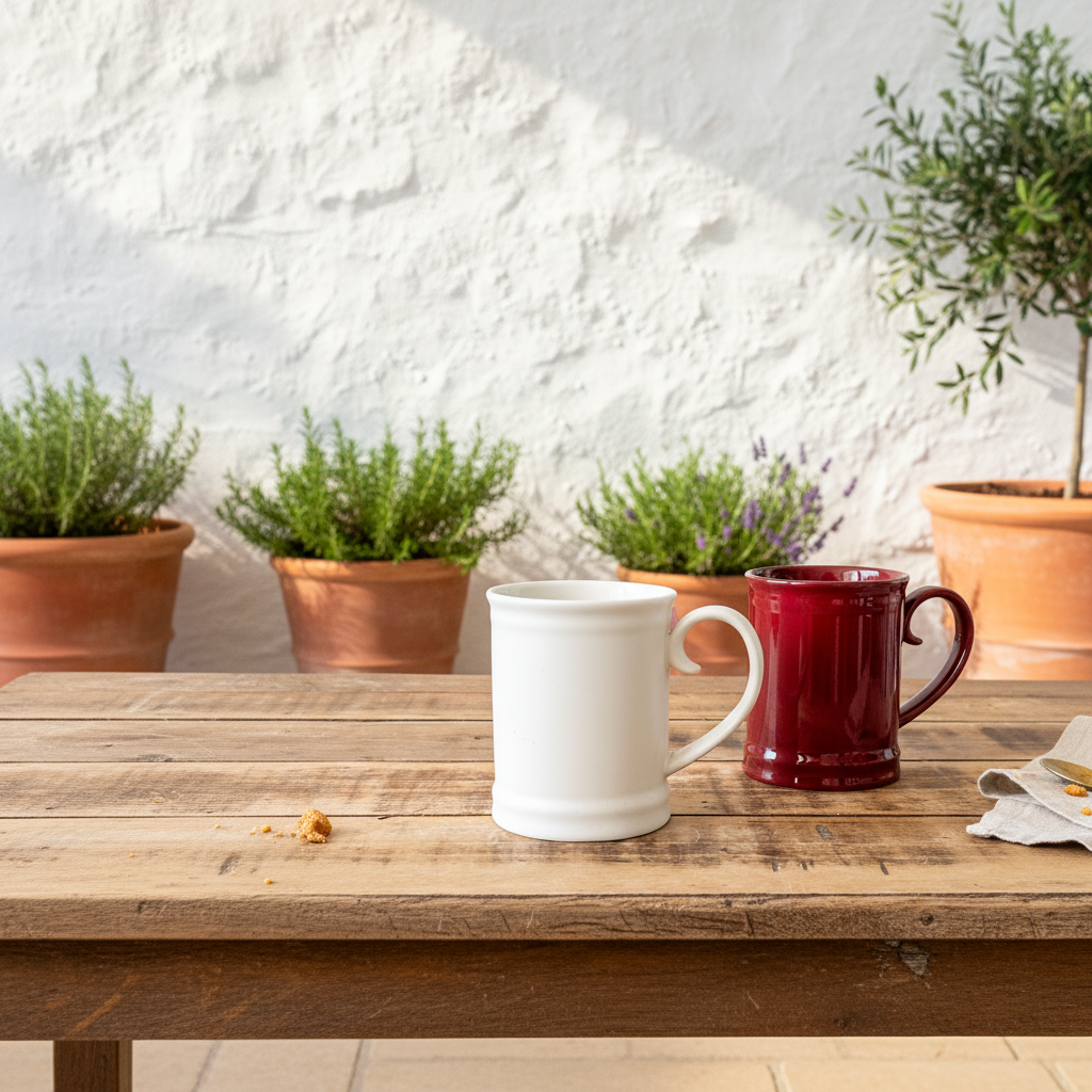 Tazón Cerámica Esmaltada Asa Corazón - Diseño Artesanal Romántico Tazon Frank Home Chile