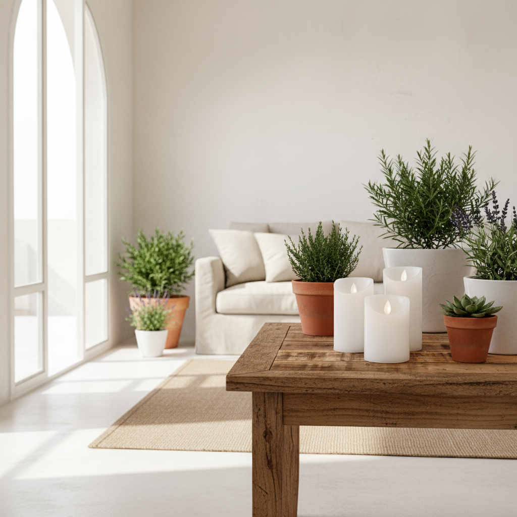 Set 3 Velas Led a Pilas - Iluminación Decorativa Set Velas Frank Home Chile