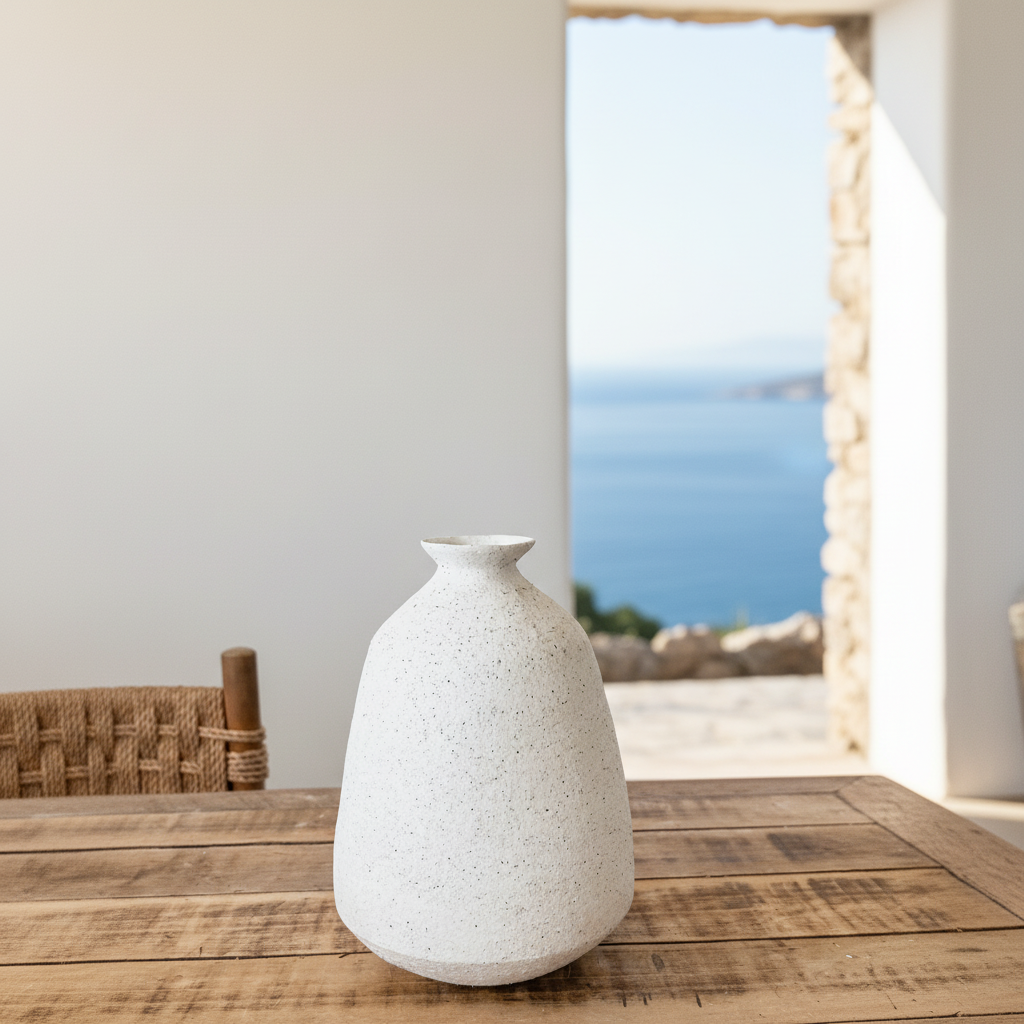 Jarrón Cerámica Texturada 29cm Florero Frank Home Chile