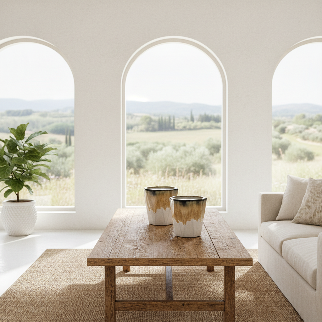 Porta Macetero Hexagonal Cerámica Esmaltada 16.5cm Porta Macetero Frank Home Chile