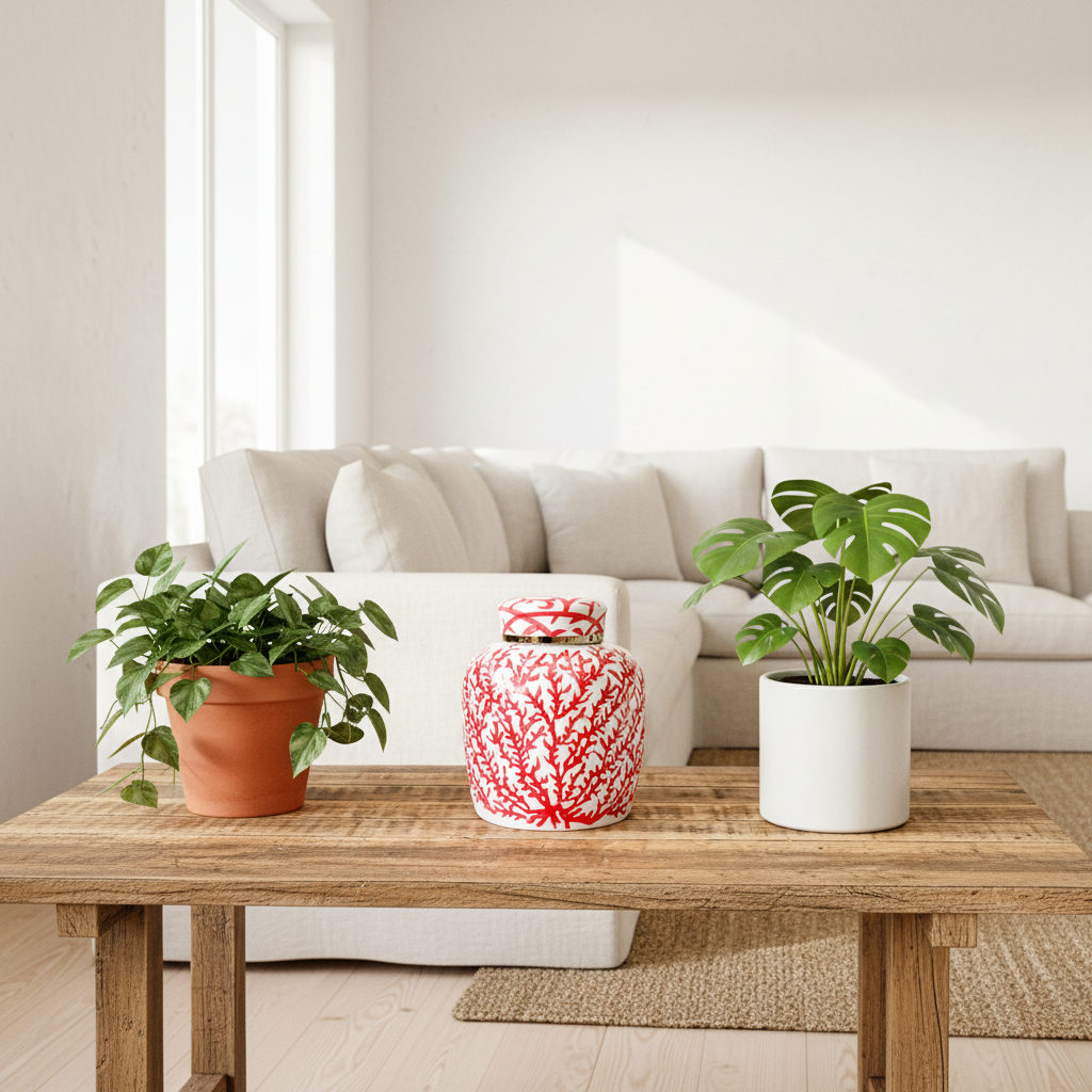Ánfora Cerámica Esmaltada Pintada a Mano Anfora Frank Home Chile
