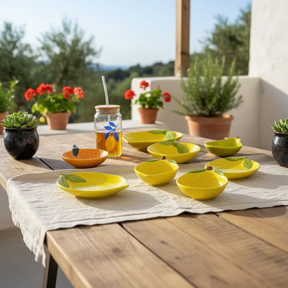 Platillo Cerámica Limón - Diseño Fresco 2 Tamaños Frank Home Chile