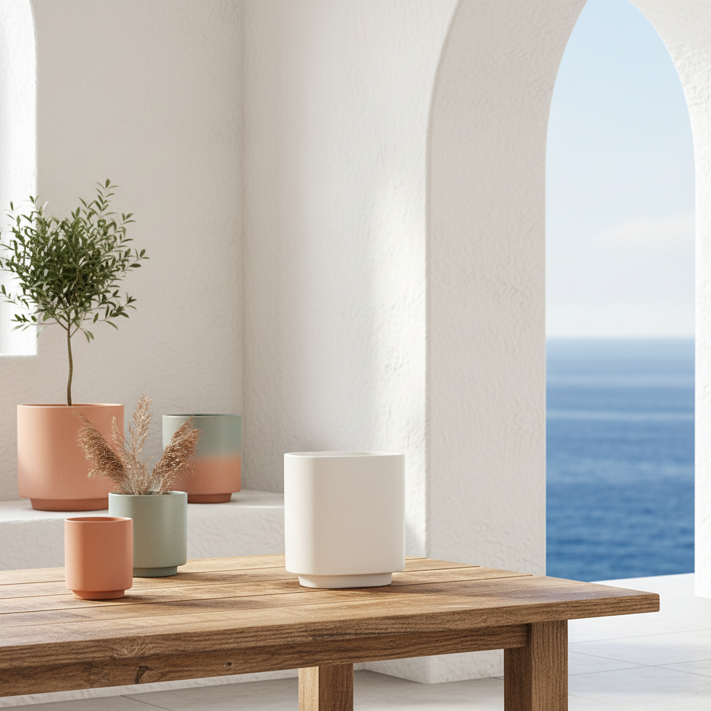 Florero Rectangular Cerámica Texturada 18cm Artesanal | Frank Home Florero Frank Home Chile