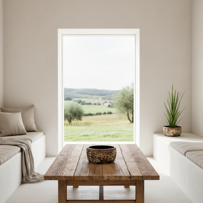 Florero Centro de Mesa Cerámica Esmaltada 15cm Florero Frank Home Chile