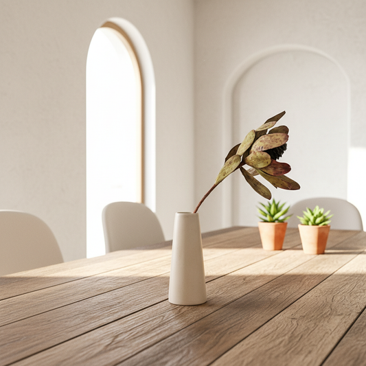 Mini Florero Solitario Cerámica Beige Florero Frank Home Chile