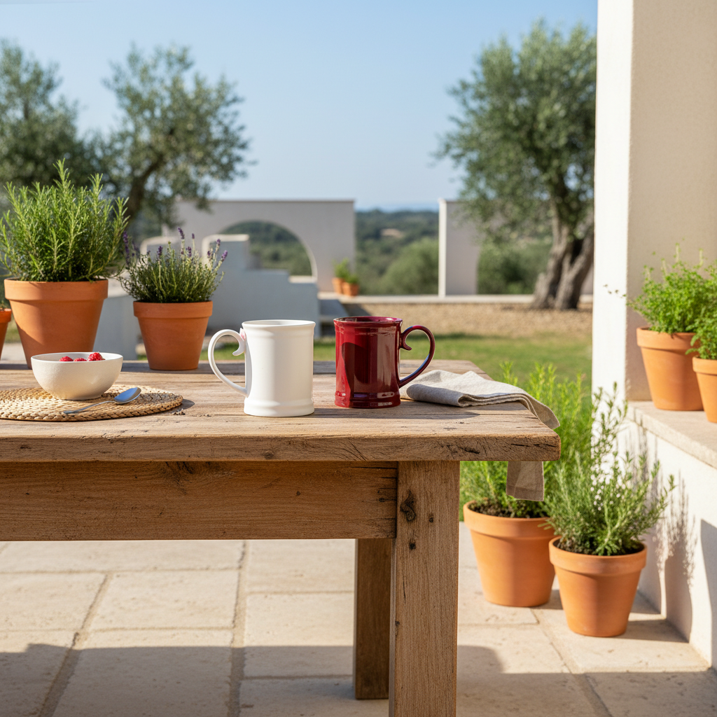 Tazón Cerámica Esmaltada Asa Corazón - Diseño Artesanal Romántico Tazon Frank Home Chile