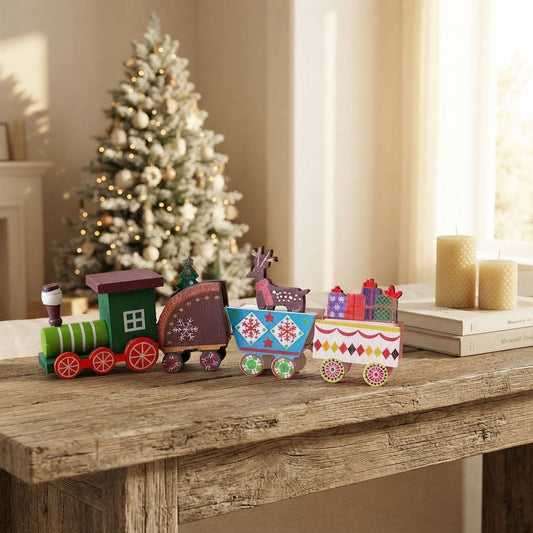 Tren Decorativo de Madera Navideño 20 cm Adorno Frank Home Chile