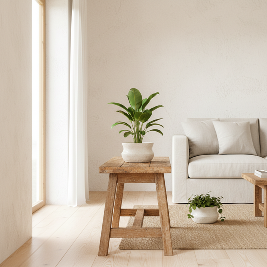 Porta Macetero Cerámica Texturizada Porta Macetero Frank Home Chile