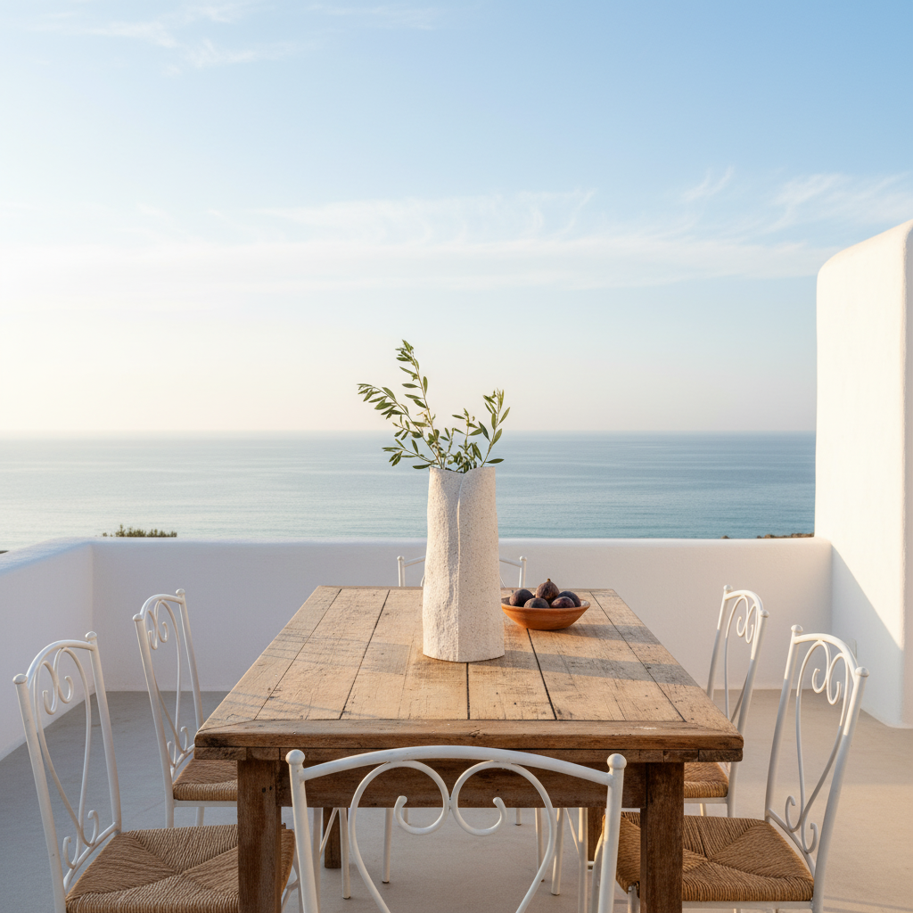 Florero Cerámica Textura Blanca Interior Azul Capas 30cm Florero Frank Home Chile