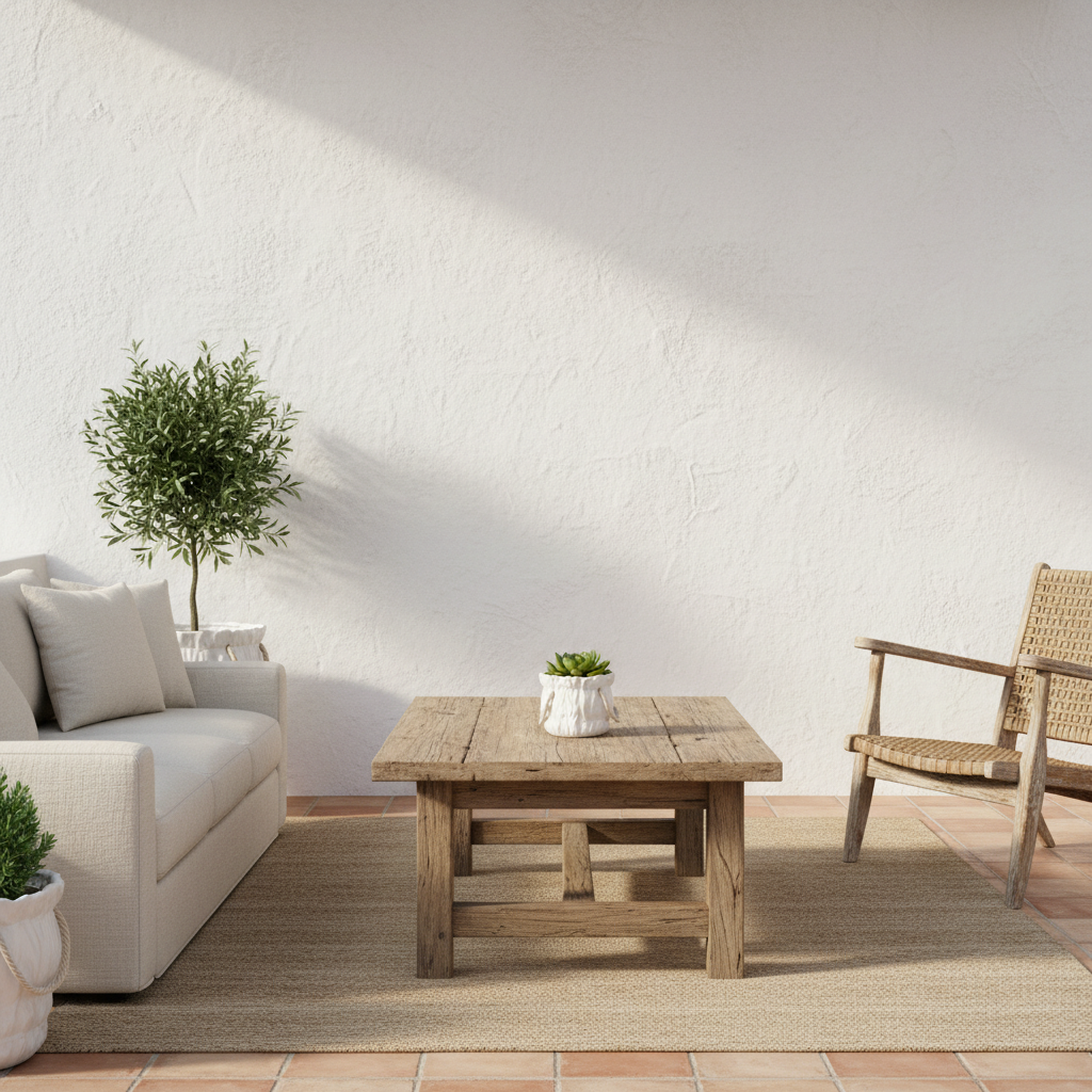 Mini Macetero Cerámica Blanca con Asas de Cuerda Macetero Frank Home Chile