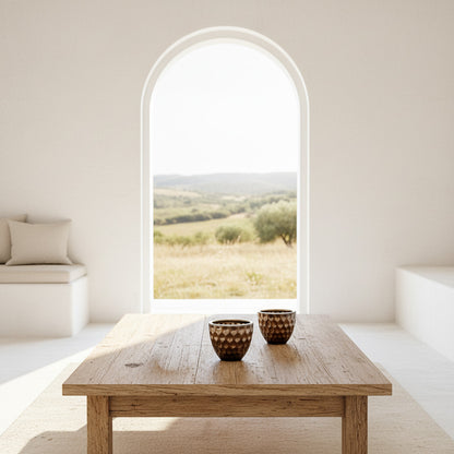 Set 2 Mini Porta Maceteros Cerámica Bronce 8cm Porta Macetero Frank Home Chile