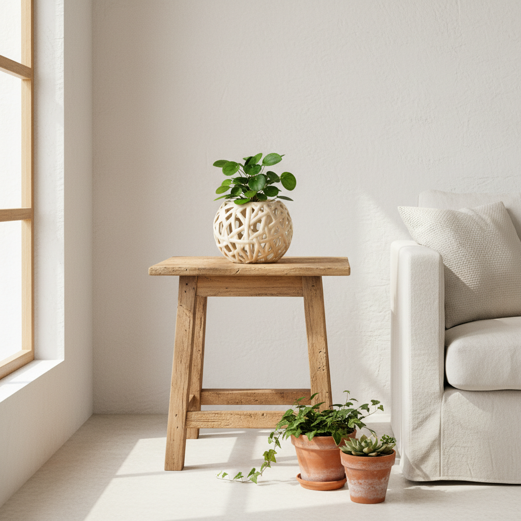 Contenedor Cerámica Tipo Malla Porta Vela Frank Home Chile