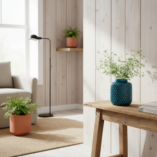 Florero Cerámica Esmaltada Textura Florero Frank Home Chile