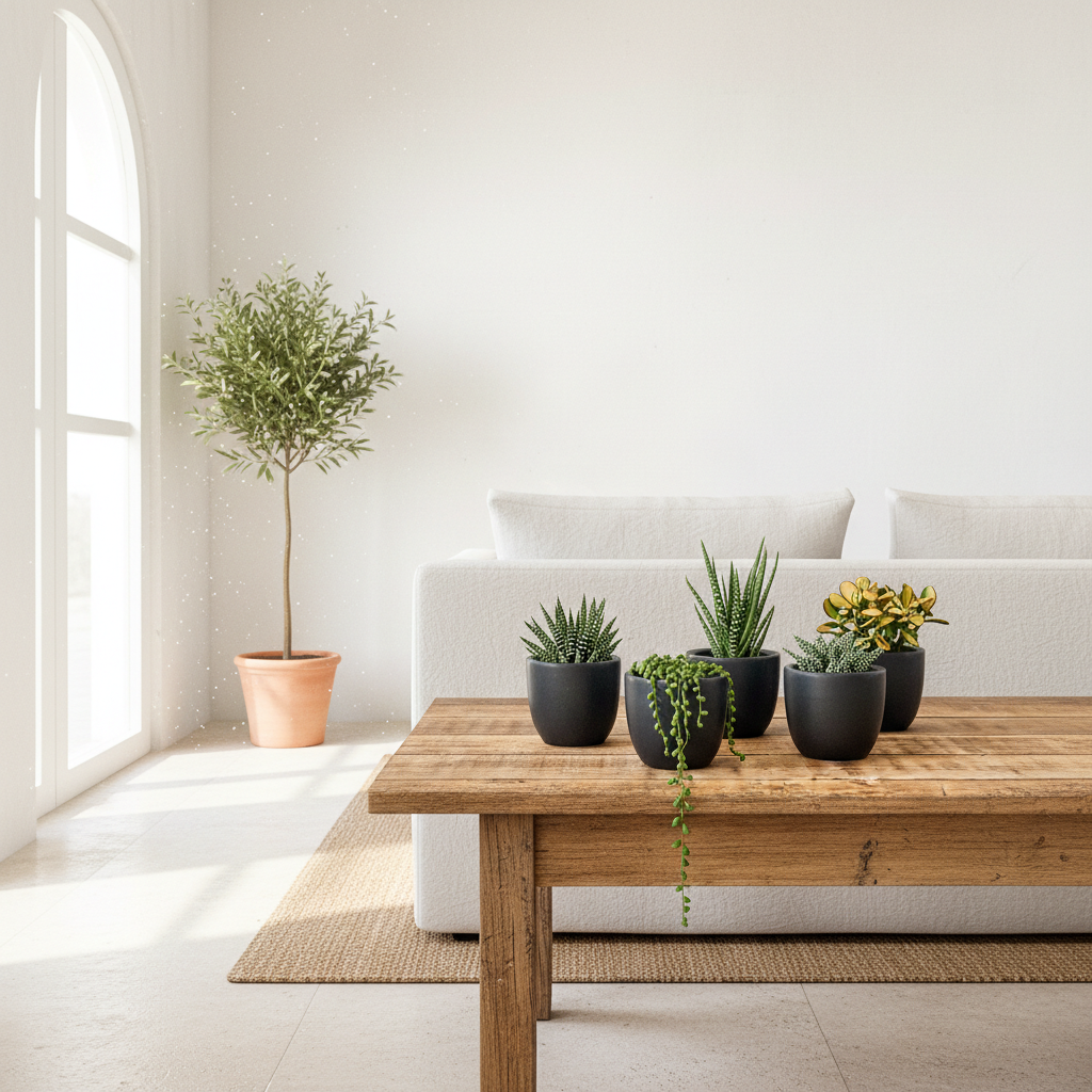 MIni Porta Macetero Cerámica Negra Porta Macetero Frank Home Chile