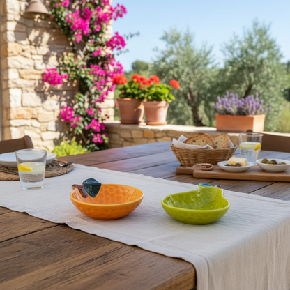 Set Pocillos Cerámica Pera y Naranja - Diseño Frutal pocillo Frank Home Chile