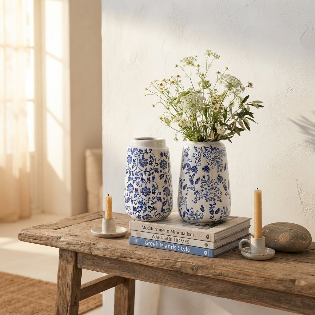 Set 2 Floreros Print Flores Florero Frank Home Chile