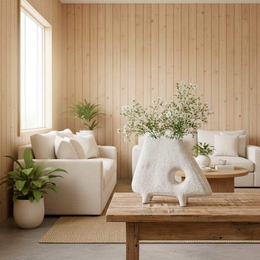 Jarrón Cerámica Texturada Florero Frank Home Chile