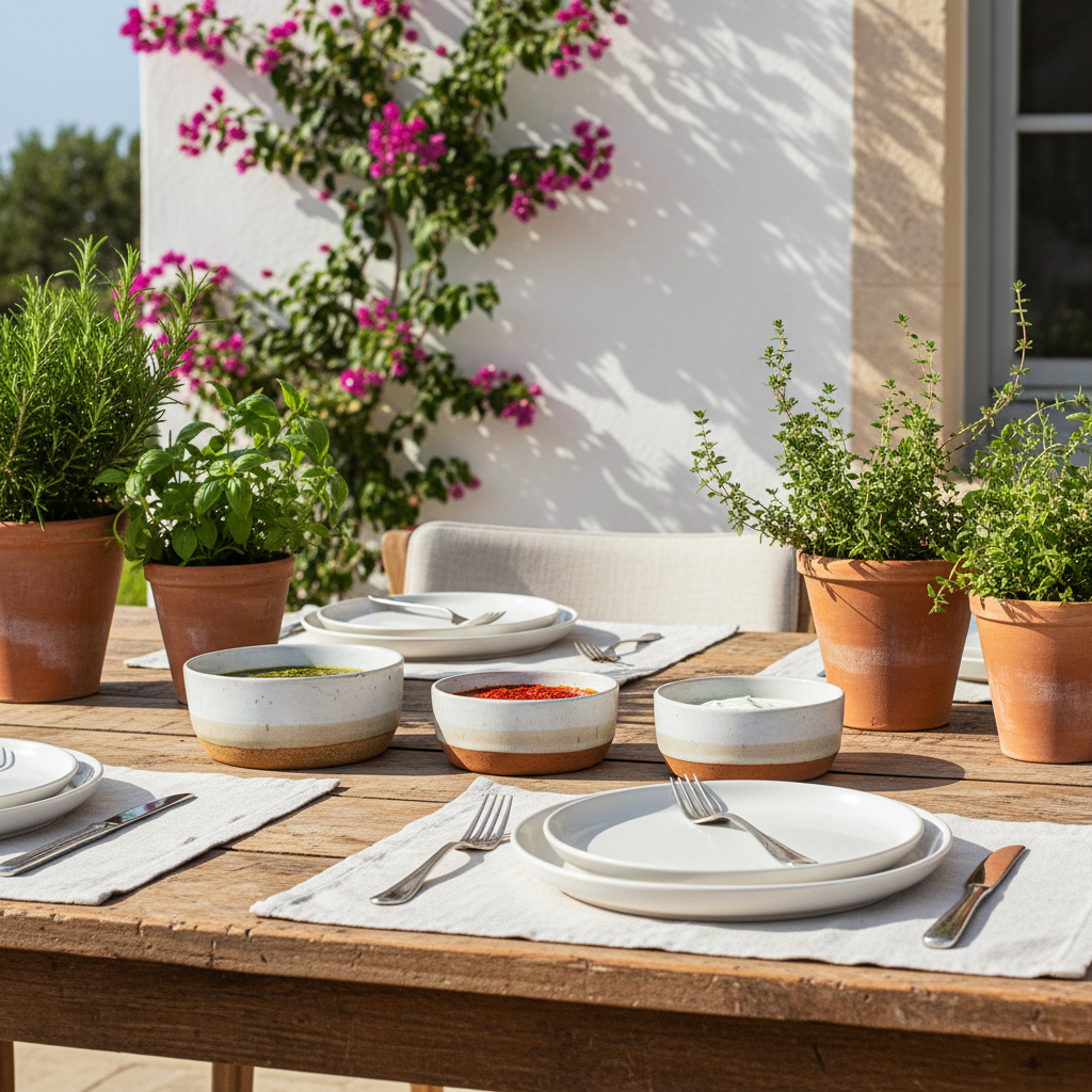 Set 3 Bowls Cerámica Rústica Bicolor - Diseño Artesanal Bowl Frank Home Chile