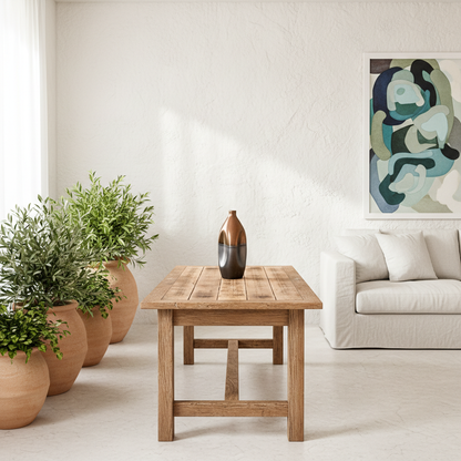 Jarrón Metálico Bronce Azulado 34.5cm Diseño Contemporáneo | Frank Home Florero Frank Home Chile