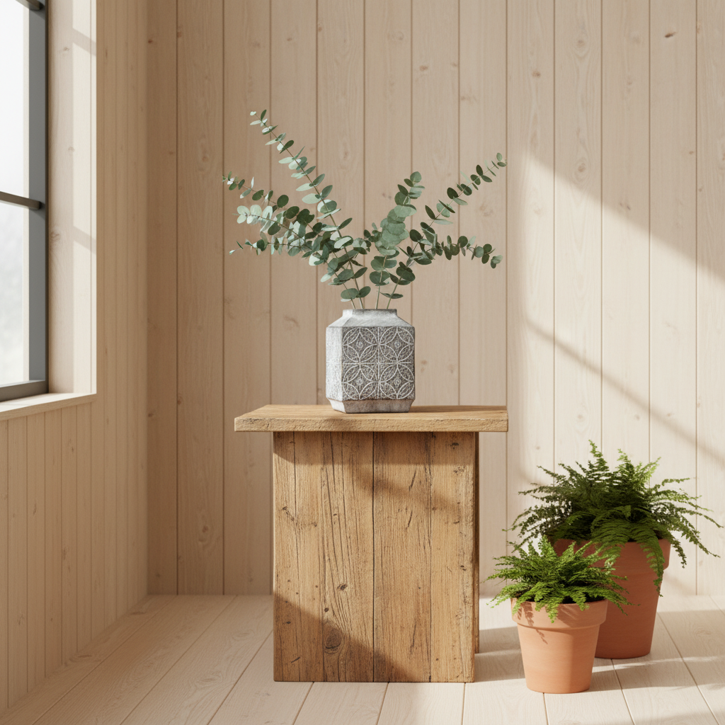 Jarrón Cerámica Tallada Florero Frank Home Chile