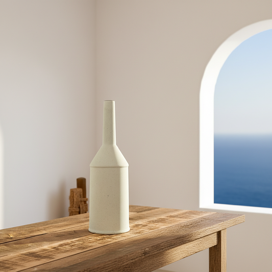 Jarrón Botella Cerámica Mate 40cm Artesanal | Frank Home Florero Frank Home Chile