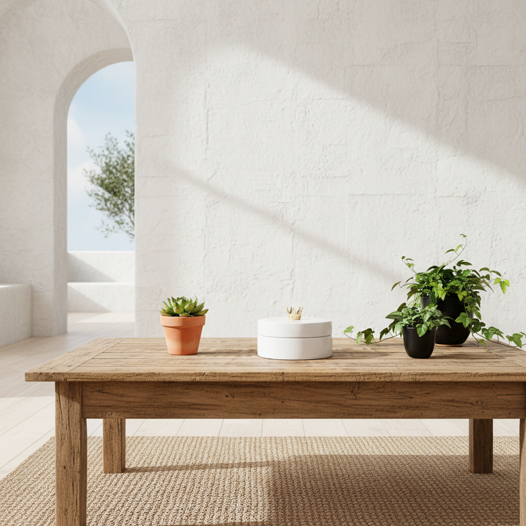 Joyero Cerámica Esmaltada Blanca Tapa Corona Anfora Frank Home Chile