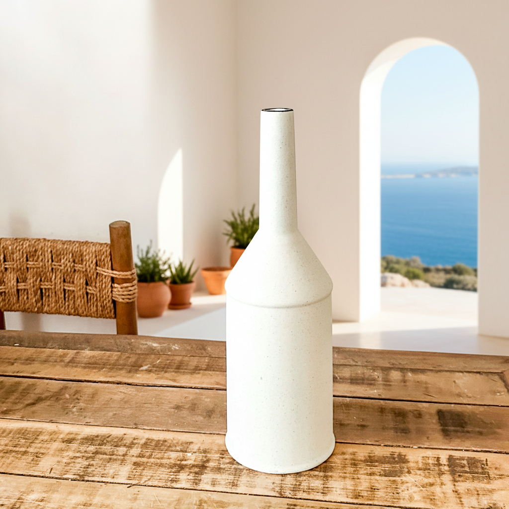 Jarrón Botella Cerámica Mate 40cm Artesanal | Frank Home Florero Frank Home Chile