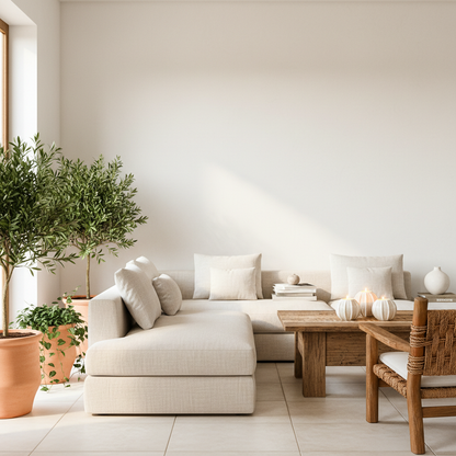 Set 3 Porta Velas Cerámica Esmaltada Relieve Líneas Beige Set Porta Velas Frank Home Chile